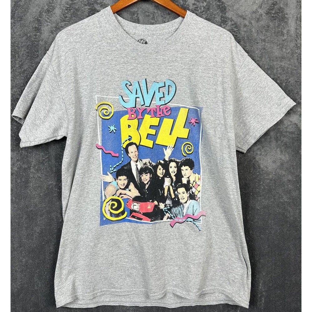 Saved By The Bell T Shirt *Men’s L* Gray Graphic 80’s/90s Retro Tee GenX